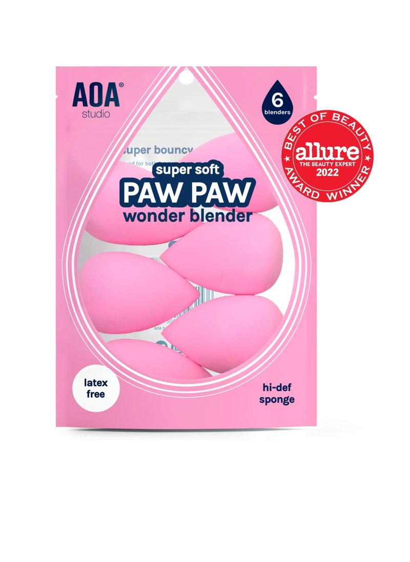 AOA STUDIO - AOA Studio Collection makeup Sponge Set Latex Free and High-definition Set of 6 makeup Wonder blender For Powder Cream and Liquid, Super Soft Wonder Beauty Cosmetic - Image 1