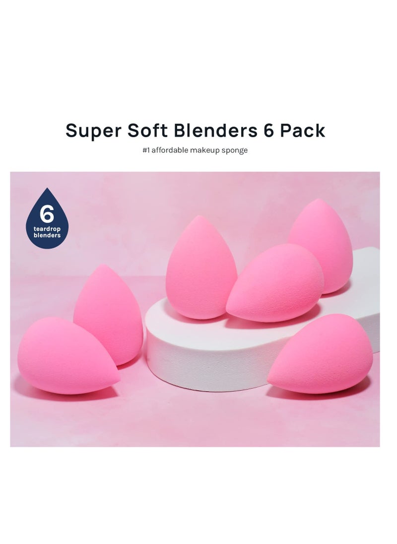 AOA STUDIO - AOA Studio Collection makeup Sponge Set Latex Free and High-definition Set of 6 makeup Wonder blender For Powder Cream and Liquid, Super Soft Wonder Beauty Cosmetic - Image 1