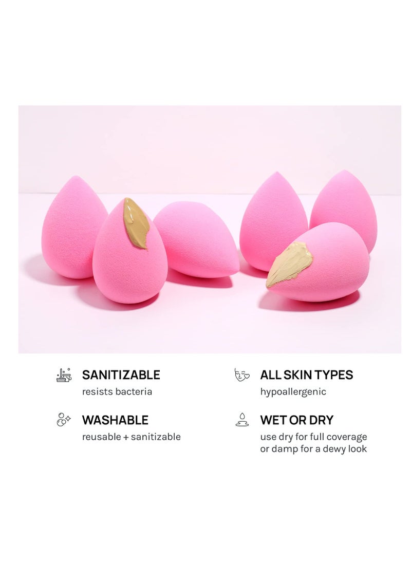 AOA STUDIO - AOA Studio Collection makeup Sponge Set Latex Free and High-definition Set of 6 makeup Wonder blender For Powder Cream and Liquid, Super Soft Wonder Beauty Cosmetic - Image 1