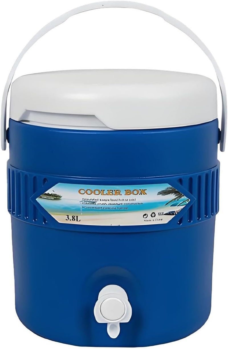 Blue 3.8L Insulated Beverage Cooler Portable Drink Dispenser Long Thermal Leak Resistant for Outdoor - Image 1