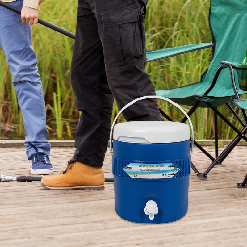Blue 3.8L Insulated Beverage Cooler Portable Drink Dispenser Long Thermal Leak Resistant for Outdoor - Image 4