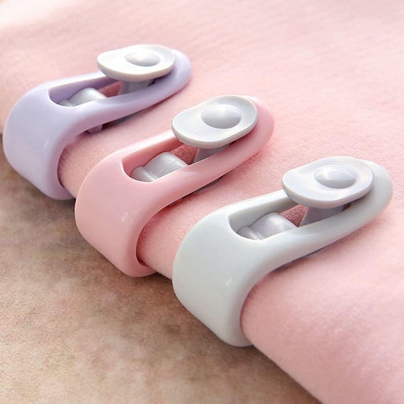 Bed Sheet Fastener 12 Pcs Premium Quality Round Fasteners for Comforters and Bedspreads, Ergonomic Design Prevent Mess on Bed - Image 2