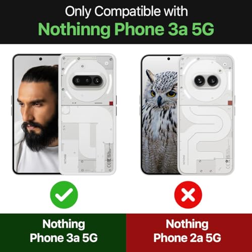 WOW Imagine غطاء خلفي WOW IMAGINE لهاتف Nothing Phone 3a 5G مع تصميم مكعب سداسي | جراب مطاطي ناعم فائق النحافة | قماش مخملي داخلي | جراب سيليكون مطاطي مرن غير لامع | حماية للكاميرا - رمادي - Image 2