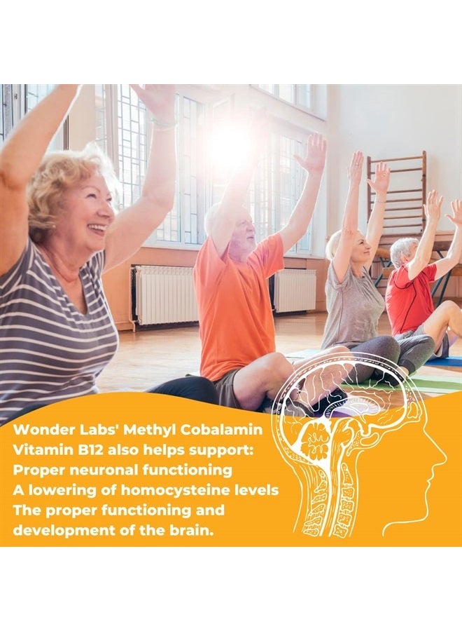 Wonder Laboratories Maximum Strength Methylcobalamin Vitamin B-12, Sublingual Vitamin B-12 5,000mcg 3rd Party Tested for Purity and Potency- 120 Tablets - Image 4