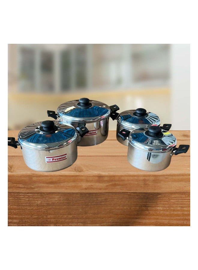 Premier Aluminium Stew Pan 4 Pcs. Set(16,18,20,22 CM) - Image 2