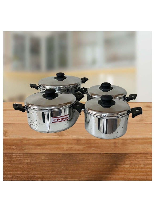 Premier Aluminium Stew Pan 4 Pcs. Set(16,18,20,22 CM) - Image 1