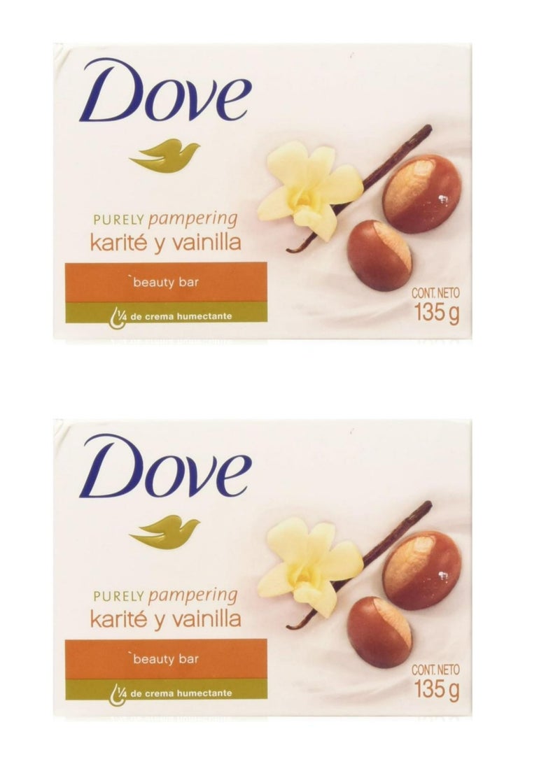 Dove Dove Pampering Shea Butter Beauty Bar with Vanilla 135 g 2 Pcs - Image 1
