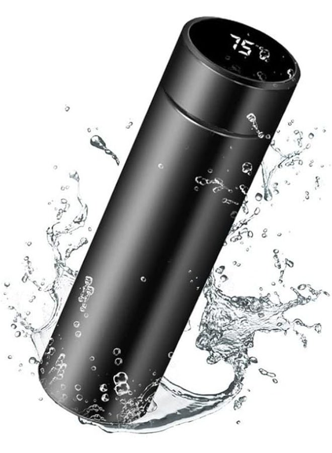 Bottles Smart Thermos Bottle Vacuum Flasks Led Digital Temperature Display Stainless Steel Insulation Mugs Intelligent Thermo Cups Black -Led Style 500ML - Image 1