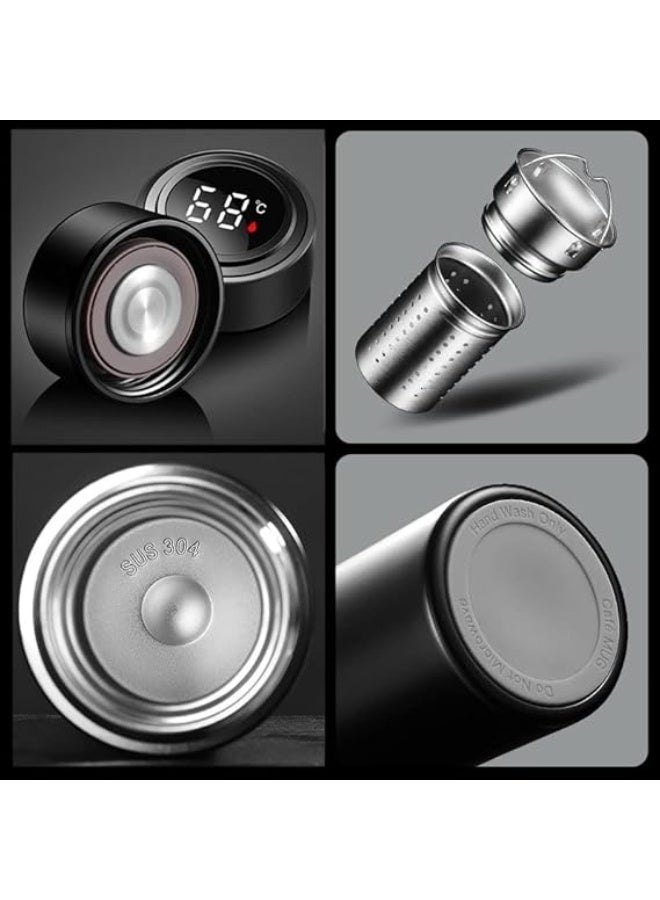 Bottles Smart Thermos Bottle Vacuum Flasks Led Digital Temperature Display Stainless Steel Insulation Mugs Intelligent Thermo Cups Black -Led Style 500ML - Image 4