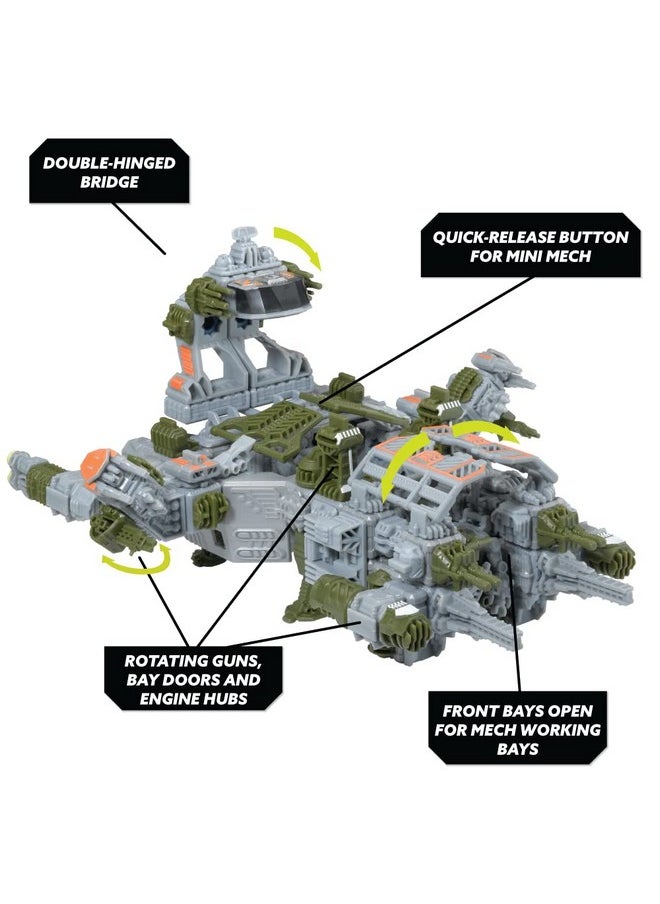 SNAP SHIPS Snap Ships Forge Claymore CR-76 Combat Transport -- Build to Battle -- Features Moving Pieces and Real Firing Action -- Ages 8+  - Image 3