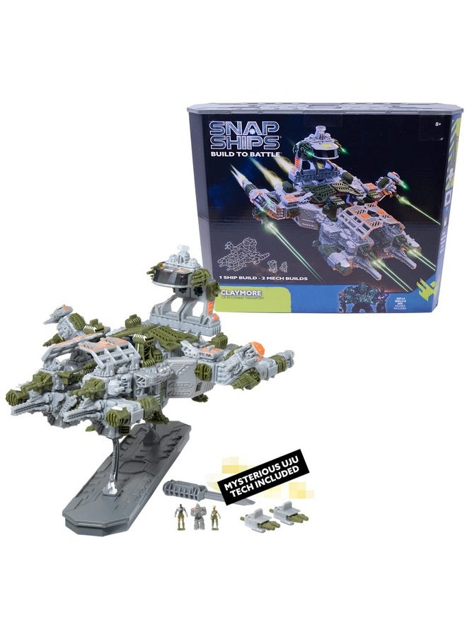 SNAP SHIPS Snap Ships Forge Claymore CR-76 Combat Transport -- Build to Battle -- Features Moving Pieces and Real Firing Action -- Ages 8+  - Image 1