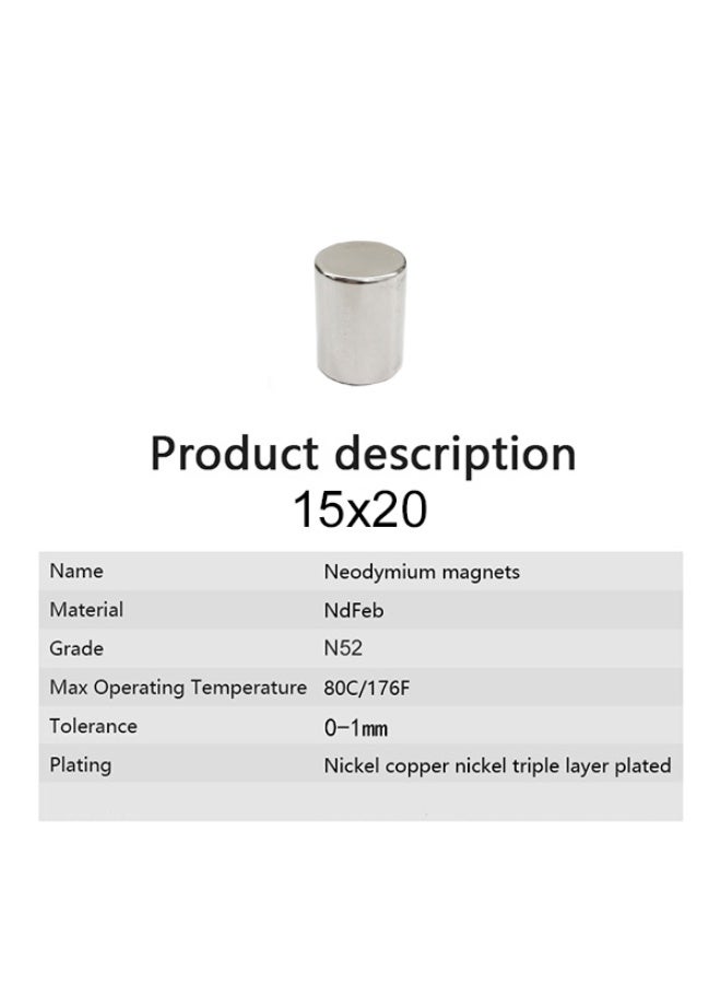 Neodymium Magnet N52 Super Strong Cylinder Shape NdFeB Permanent Magnet - Image 2