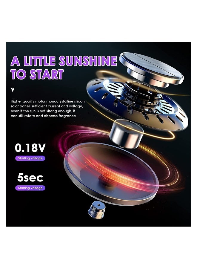 Car Air Fresheners Diffuser Solar Rotating Auto Perfume Diffuser Silent Car Essential Oil Aromatherapy Diffuser for Vehicle Home Office - Image 5