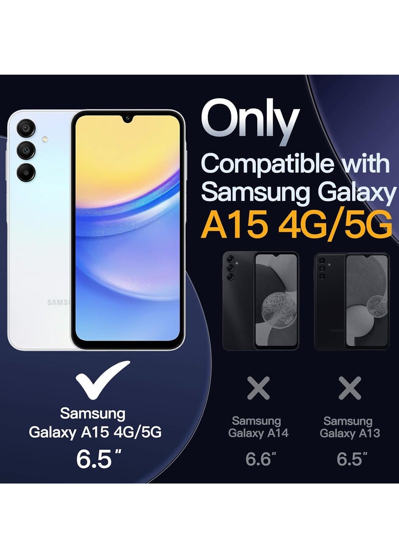 BORTONY Samsung Galaxy A15 Case Cover Flexible Soft Silicone Slim Fit Case for Galaxy A15 Anti Scratch with Inside Microfiber Lining Shockproof Protective Phone Case for Galaxy A15 4G/5G 6.5 inch - Image 2