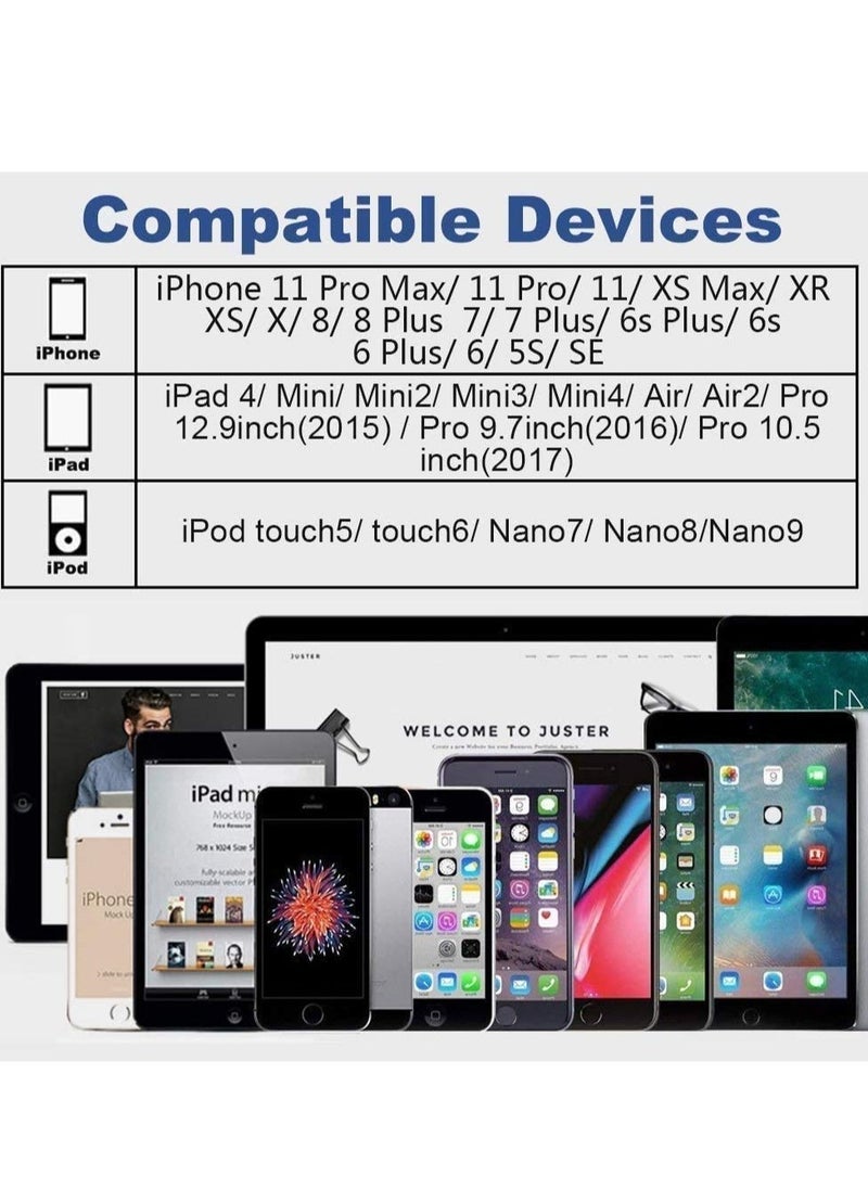 Raxoom 3Pack Original [MFi Certified] Charger Lightning to USB Cable Compatible iPhone 11 Pro/11/XS MAX/XR/8/7/6s/6/plus,iPad Pro/Air/Mini,iPod Touch(White 1M/3.3FT) - Image 3