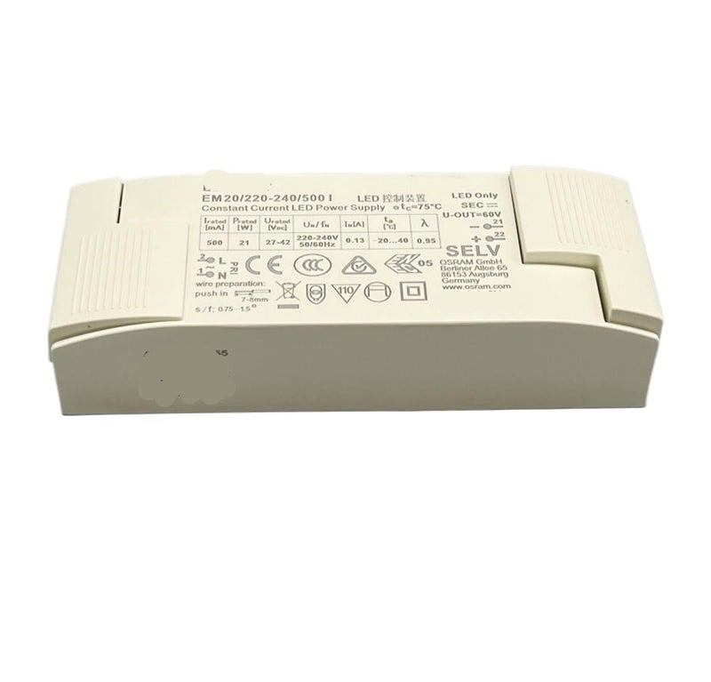 مصدر طاقة سائق LED 20W 27-42V 500mA ثابت التيار لمبة الإضاءة المنخفضة - Image 2