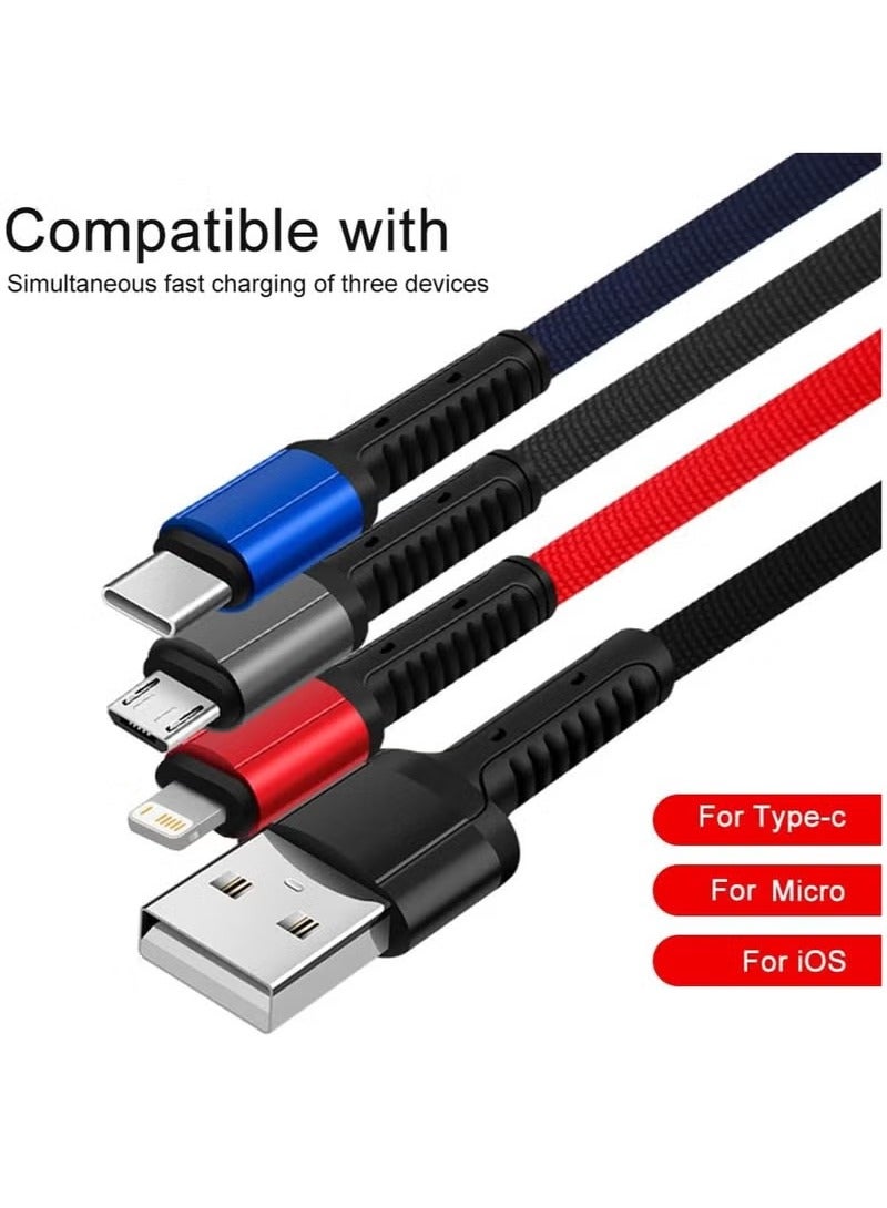 Keychain 3 in 1 Fast Charging Cable For Micro + Lightning + Type-C  - Image 3