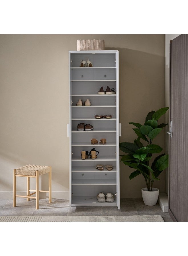 Home Box خزانة أحذية مافريك بارتفاع 33 زوج مع بابين 35 × 190 × 60 سم - Image 3