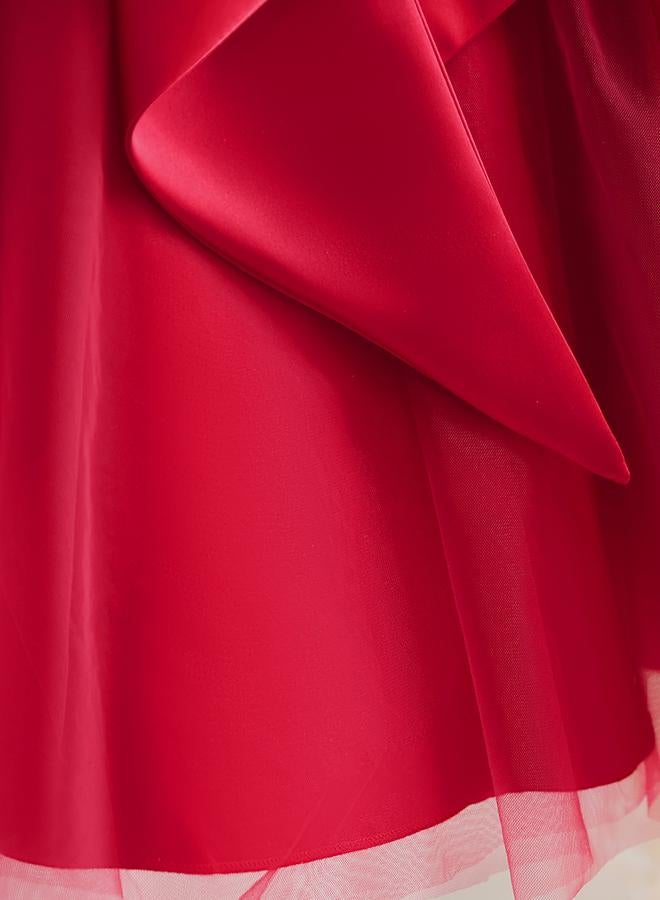 Take Two Sleeveless Mesh Dress with Bow Detail - Image 3