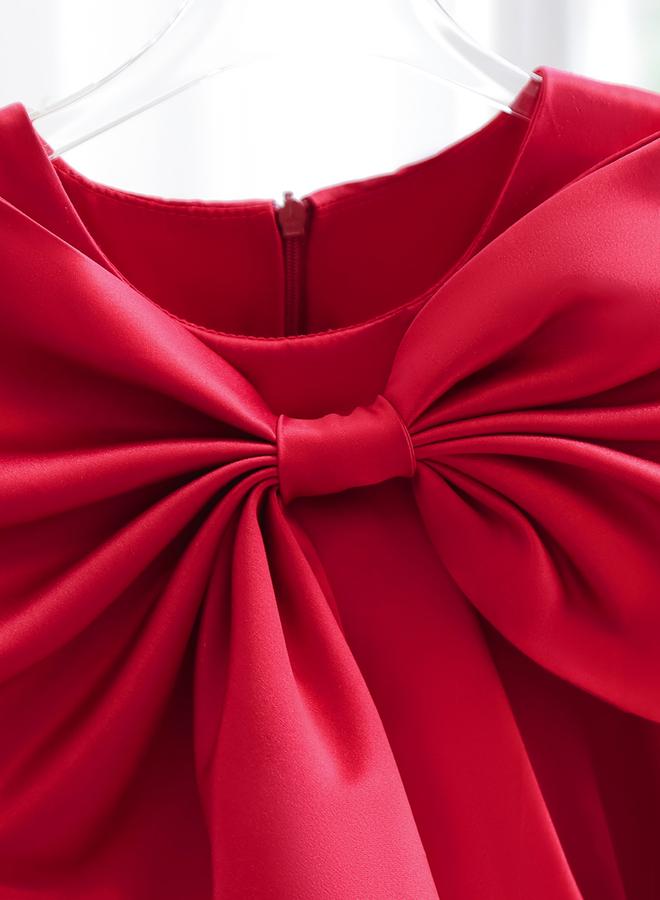 Take Two Sleeveless Mesh Dress with Bow Detail - Image 5