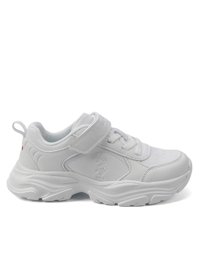U.S. Polo Assn. Kids WhiteVelcro Strap Sneakers – Easy-On, Day Fun for Little Explorers!  - Image 1