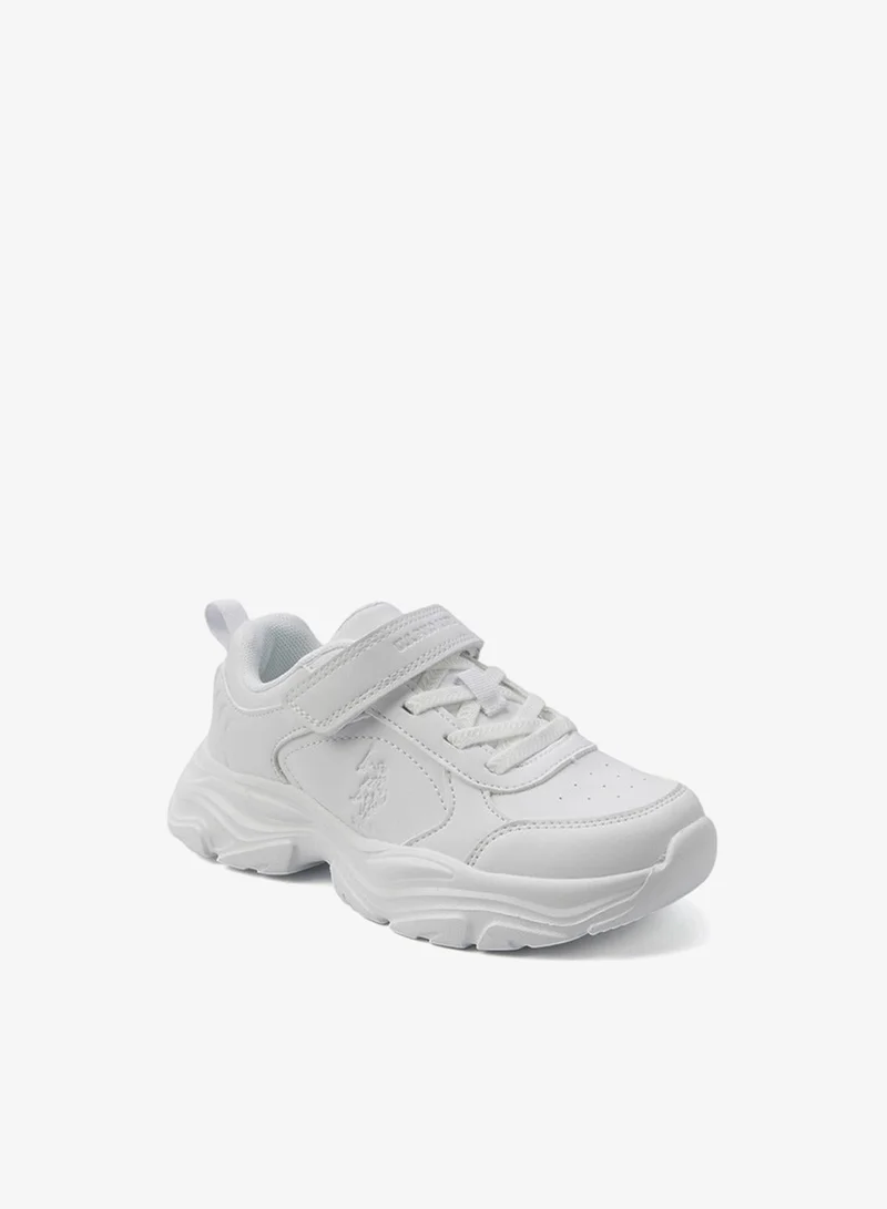 U.S. Polo Assn. white Kids' WhiteVelcro Strap Sneakers Shoes - Easy-On, Day Fun for Little Explorers!  | Best Price UAE