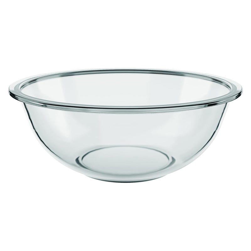 Marinex Glass Bowl Plus 3 L, Durable Heat-Resistant Borosilicate Mixing & Serving Bowl | Transparent Multi-Purpose Medium Glass Bowl | Microwave, Freezer & Dishwasher Safe - Image 2