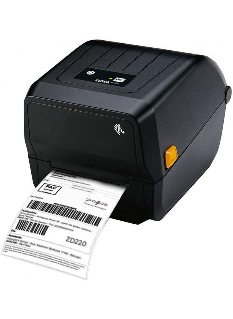 Zebra ZD220t Desktop Barcode Label Printer, Thermal Transfer, 203 DPI, USB, ZPL II & EPL II Compatible, Includes Power Supply & EU/UK Cables – Model ZD22042-T0EG00EZ - Image 1