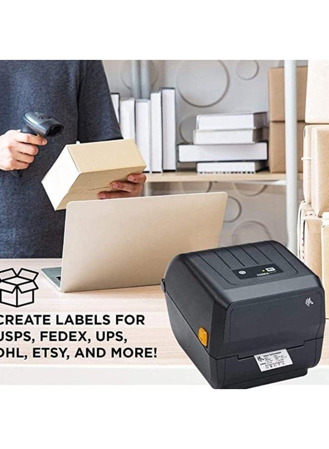 Zebra ZD220t Desktop Barcode Label Printer, Thermal Transfer, 203 DPI, USB, ZPL II & EPL II Compatible, Includes Power Supply & EU/UK Cables – Model ZD22042-T0EG00EZ - Image 4