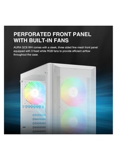 جامدياس كيس الألعاب GAMDIAS RGB Mid Tower Gaming Case (Aura GC6 WH)  - Image 4