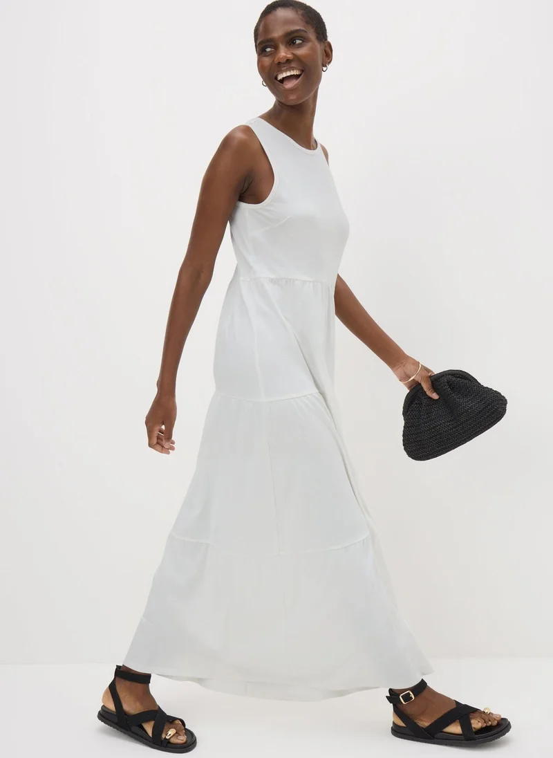 Matalan White Tiered Maxi Dress