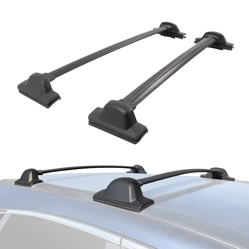 CARMOCAR Roof Rack Cross Bars Compatible for Honda CRV 2007 2008 2009 2010 2011 Rooftop Luggage Rails Aluminum Cargo Carrier Black