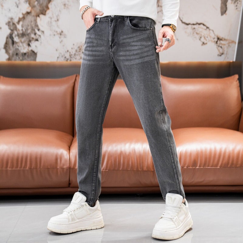 Unisex Classic Denim Jeans Loose Fit Daily Outdoor Wear - Image 2