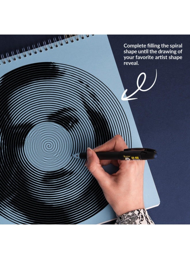 Spiral Coloring Book for Adults 2 with 2 Gifts, Brain Teaser Booklet, Mini Brain Break Puzzles, and Black Highlighter - Image 4