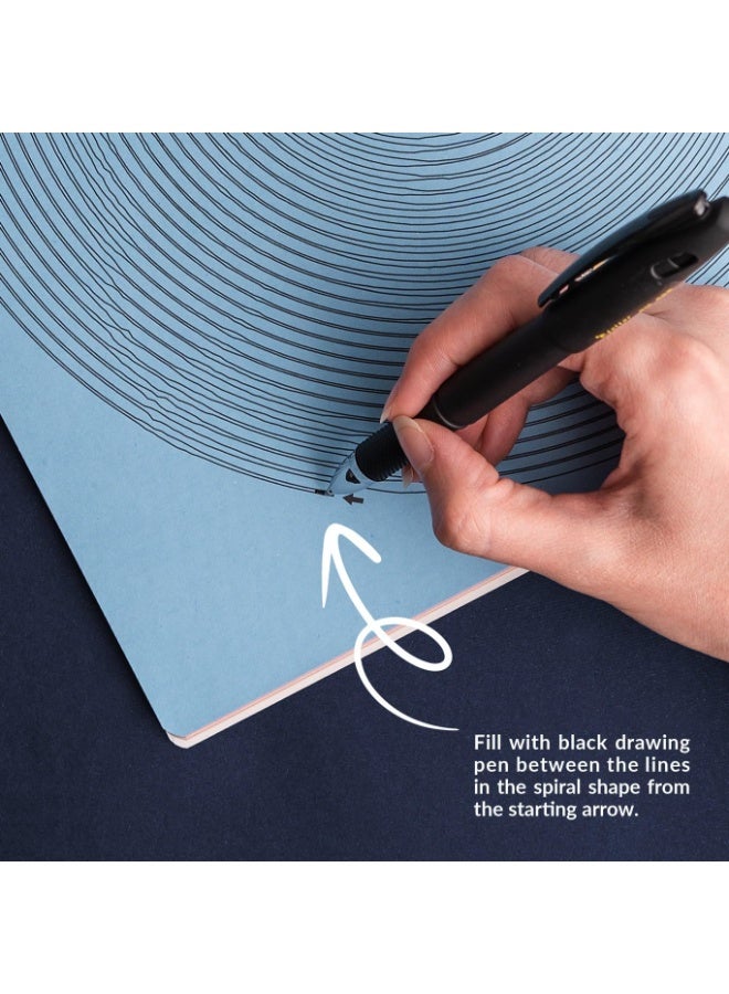 Spiral Coloring Book for Adults 2 with 2 Gifts, Brain Teaser Booklet, Mini Brain Break Puzzles, and Black Highlighter - Image 3