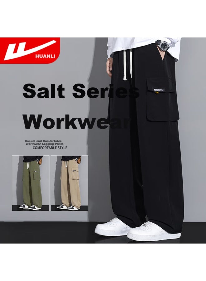 Pull Back Warrior Casual Pants Men's Spring Loose Outdoor Workwear Pants Multi-pocket All-match Sports Pants Men Black 3XL - Image 4