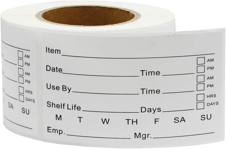 Hcode 2 x 3'' Self-Adhesive Removable Freezer Food Labels- Easy Clean Leaves No Residue- Cooler Food Storage Freezer Stickers Plastic Paper Perfect for Reusable Containers 300 Stickers (2x3 Fill in) - Image 1