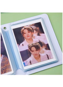 SYOSI 3 Inch Mini Photo Album Heart Hollow Card Binder Kpop Holder For Collecting Picture Name ID Business Cards Photos 40 Pockets Beige Bear  - Image 4
