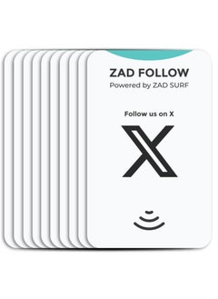 Pack of 10 Zad Follow. (X)  Follows NFC Card from (Zad Surf) allowing you boosting follows - iOS and Android