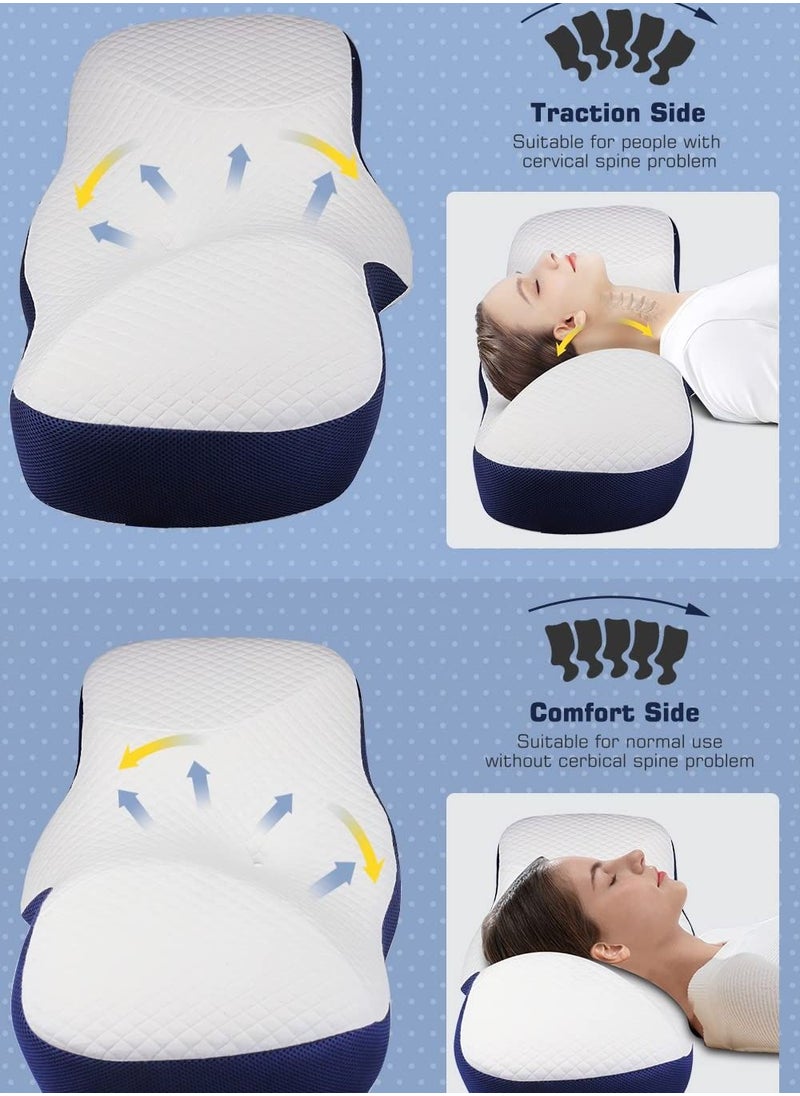 XiuWoo - Memory Foam Pillow for Sleeping Cervical Pillow for Neck and Shoulder, Support Pillow for Side Sleepers  67X12 cm - Image 1