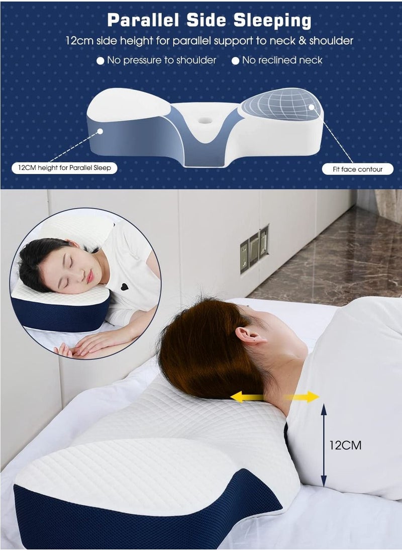 XiuWoo - Memory Foam Pillow for Sleeping Cervical Pillow for Neck and Shoulder, Support Pillow for Side Sleepers  67X12 cm - Image 1