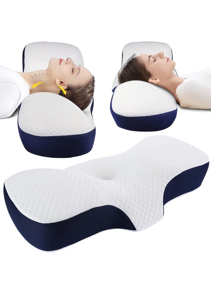 XiuWoo - Memory Foam Pillow for Sleeping Cervical Pillow for Neck and Shoulder, Support Pillow for Side Sleepers  67X12 cm - Image 1