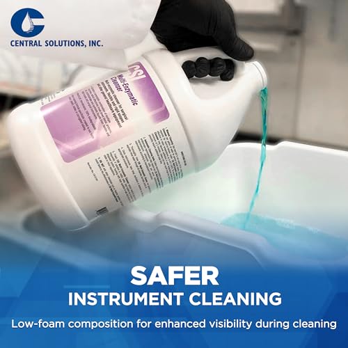 CSI Central Solutions Multi Enzymatic Cleanser - Hospital Grade Medical Instrument Cleaner for Presoak and Manual Processing, 1 Gal - Image 4