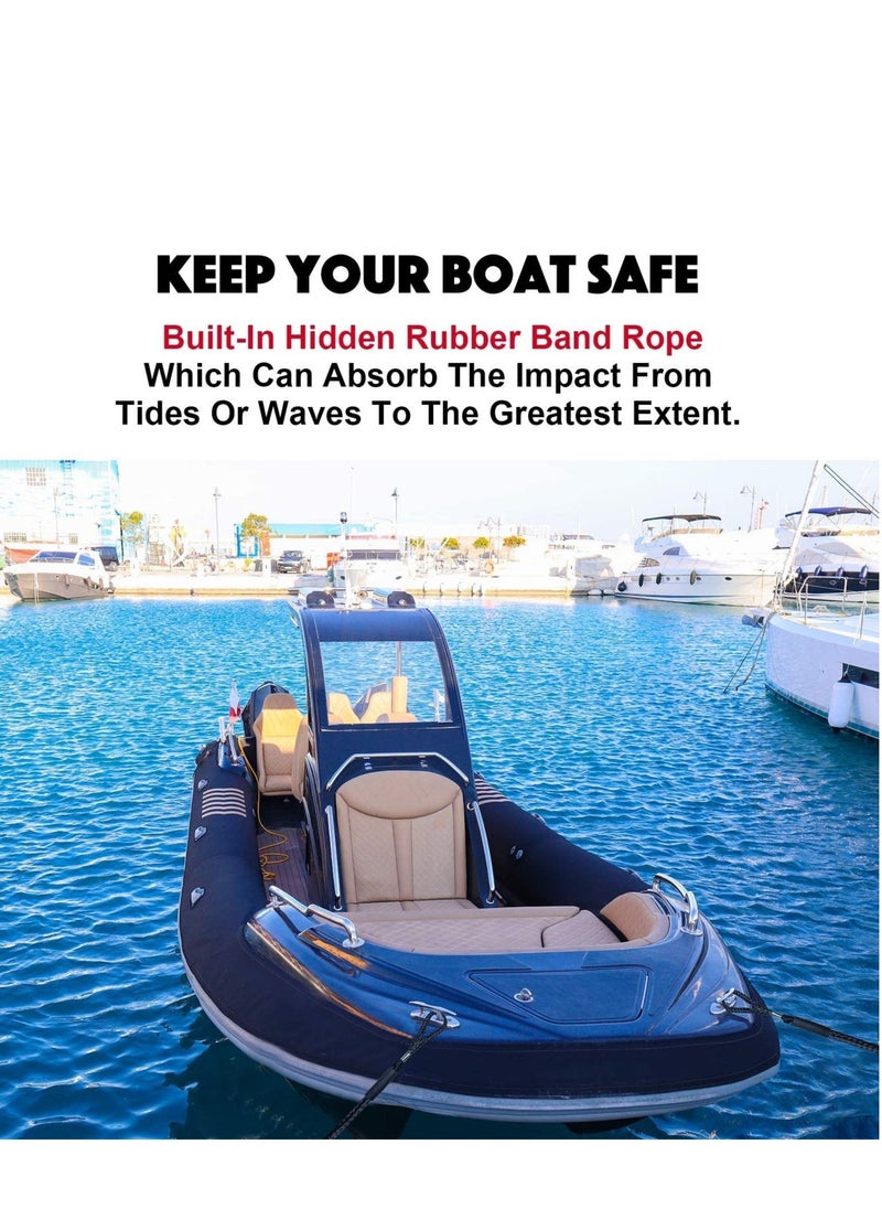 SYOSI Bungee Dock Line Boat Ropes for Docking Mooring Rope with Stainless Steel Clip Accessories Boats PWC, Built in Snubber, Kayak, Watercraft,SeaDoo,Jet Ski, Pontoon, Canoe, Power 2-Pack  - Image 5