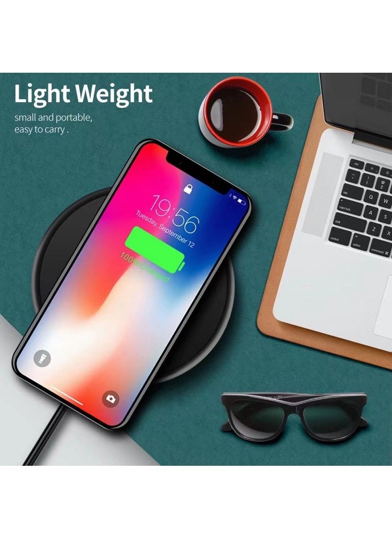 10W wireless fast charger, compatible with all brands of mobile phones, one-click start and easy charging