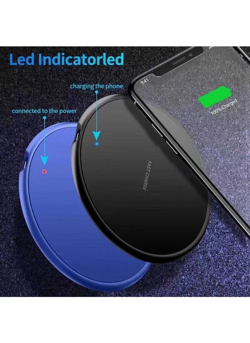 10W wireless fast charger, compatible with all brands of mobile phones, one-click start and easy charging