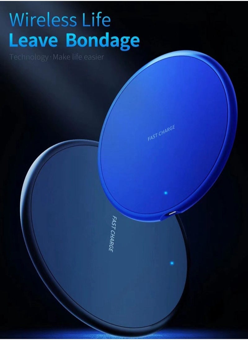 10W wireless fast charger, compatible with all brands of mobile phones, one-click start and easy charging