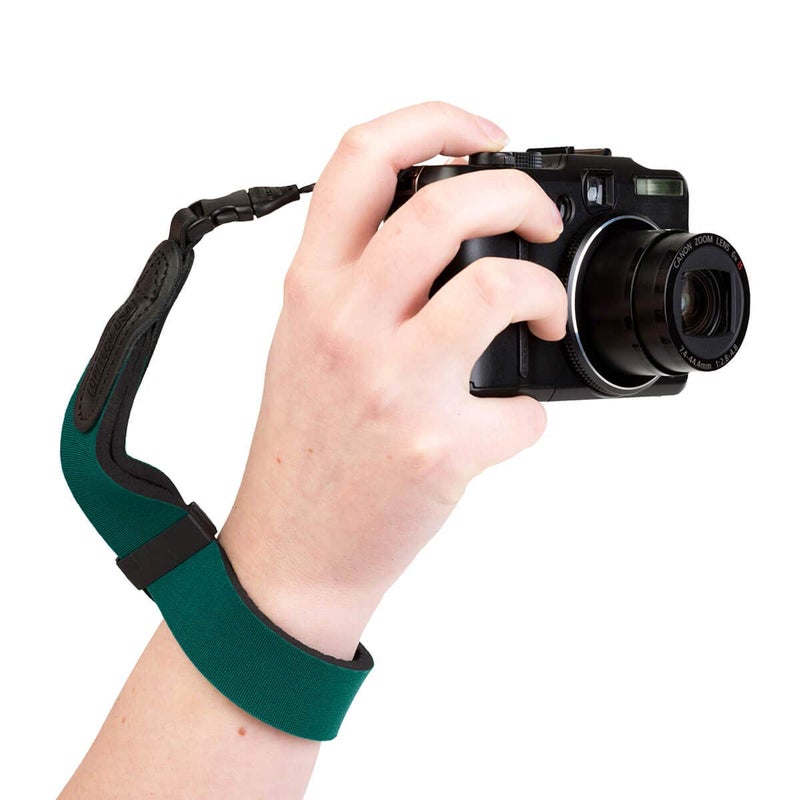 OP/TECH USA Mirrorless Neoprene Camera Wrist Strap â€“ Camera Hand Strap, Camera Wrist Lanyard for Small SLRs, Forest - Image 1