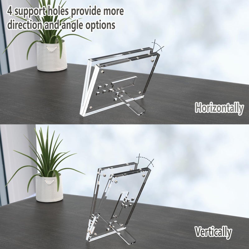 HELPLEX Picture Frames  1 Pack 6x8 inch Acrylic Picture Frame Clear 6 x 8 Photo Frames Magnetic Picture Frames Ready for Tabletop Display  Effectively Protect Photos from Fading and Yellowing - Image 5