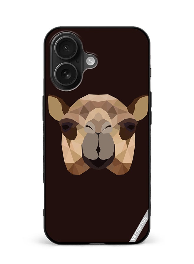 VR CREATIVE Protective Case Cover For Apple iPhone 16 Plus The Camel Polygon Design Multicolour